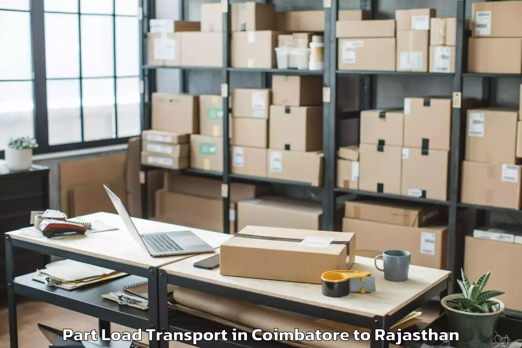 Hassle-Free Coimbatore to Chhabra Part Load Transport